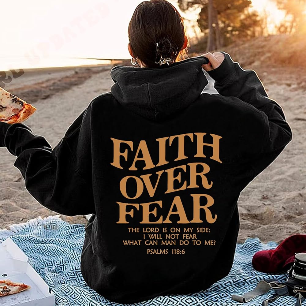 A Faith over Fear Hoodie Black